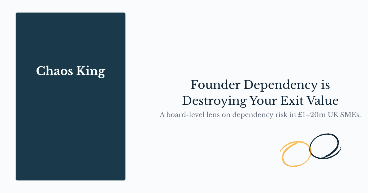 The Chaos King: Founder Dependency Is Destroying Your Exit Value